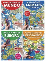MAPA GIGANTE PARA COLOREAR (4 TÍTULOS)