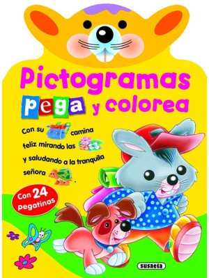 PICTOGRAMAS - PEGA Y COLOREA CONEJITO