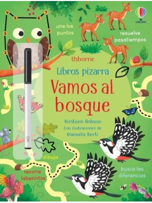 BOSQUE LIBROS PIZARRA CON ACTIVIDADES