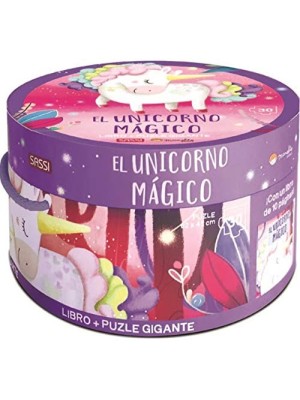 UNICORNIO MAGICO. CAJAS REDONDAS. CON PUZZLE. EDIC. ILUSTRADO (ESPAÑOL)