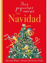 TRES PEQUEÑOS MONOS EN NAVIDAD