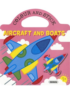 AIRCRAFT AND BOATS (COLOREABLE EN INGLES)
