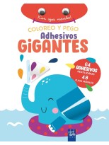COLOREO Y PEGO ADHESIVOS GIGANTES. ELEFANTE