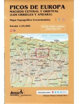 PICOS DE EUROPA MACIZOS CENTRAL Y ORIENTAL LOS URRIELES Y ANDARA MAPA