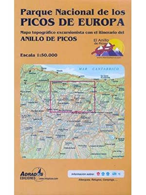 PARQUE NACIONAL DE LOS PICOS DE EUROPA MAPA TOPOGRÁFICO EXCURSIONISTA