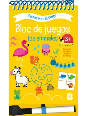 LISTOS PARA EL COLE BLOC DE JUEGOS  LOS ANIMALES +3