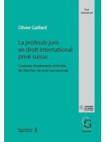PROFESSIO JURIS EN DROIT INTERNATIONAL PRIVE SUISSE