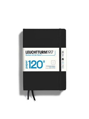 CUADERNO A5 DURA PUNTOS NEGRO PAPEL 120g