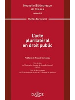 ACTE PLURILATERAL EN DROIT PUBLIC