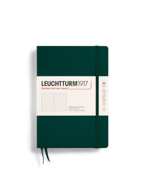 CUADERNO A5 DURO PUNTOS VERDE OSCURO