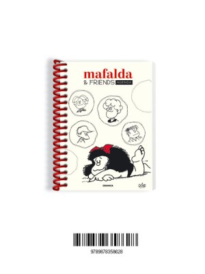 MAFALDA AGENDA PERPETUA ANILLADA FRIENDS BLANCA