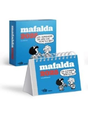 CALENDARIO 2025 MAFALDA ESCRITORIO TURQUESA CON CA