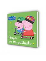 PEPPA PIG. LIBRO DE CARTÓN - PEPPA VA EN PATINETE