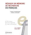 REDIGER UN MEMOIRE DE RECHERCHE EN FRANÇAIS