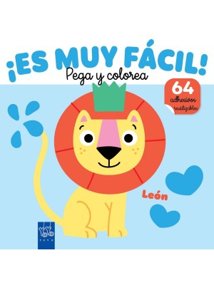 ES MUY FÁCIL! PEGA Y COLOREA. LEÓN