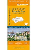 MAPA REGIONAL PLEGABLE 578 ESPAÑA SUR  ANDALUCÍA ESCALA 1:400.000