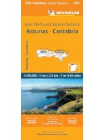ESPAÑA NOROESTE - ASTURIAS CANTABRIA MAPA REGIONAL 572 (2024)