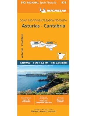 ESPAÑA NOROESTE - ASTURIAS CANTABRIA MAPA REGIONAL 572 (2024)