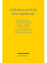 GEDÄCHTNISSCHRIFT FÜR PETER MANKOWSKI