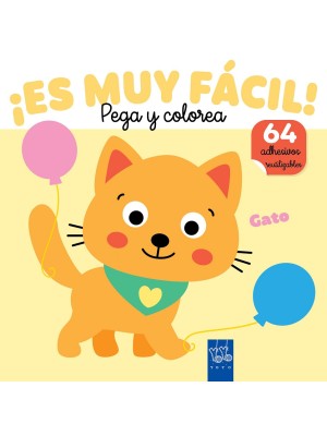 ES MUY FÁCIL  PEGA Y COLOREA. GATO