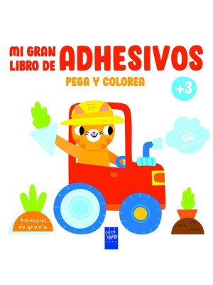 MI GRAN LIBRO DE ADHESIVOS PEGA Y COLOREA. ANIMALES DE GRANJA
