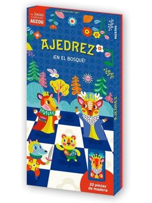 AJEDREZ EN EL BOSQUE. JUEGO DE MADERA