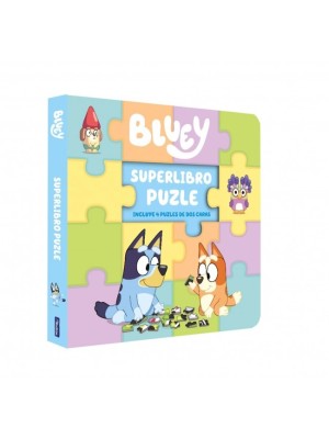 BLUEY. LIBRO JUGUETE - SUPERLIBRO PUZZLE. 4 PUZLES DE DOS CARAS PARA LEER Y JUGA