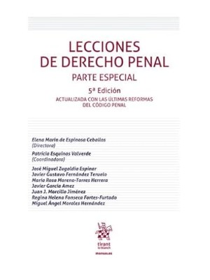LECCIONES DE DERECHO PENAL. PARTE ESPECIAL 5ª EDICIÓN ACTUALIZADA CON LAS ÚLTIMA