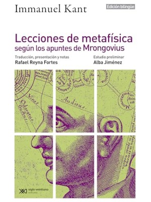 LECCIONES DE METAFÍSICA SEGÍN LOS APUNTES DE MRONGOVIUS