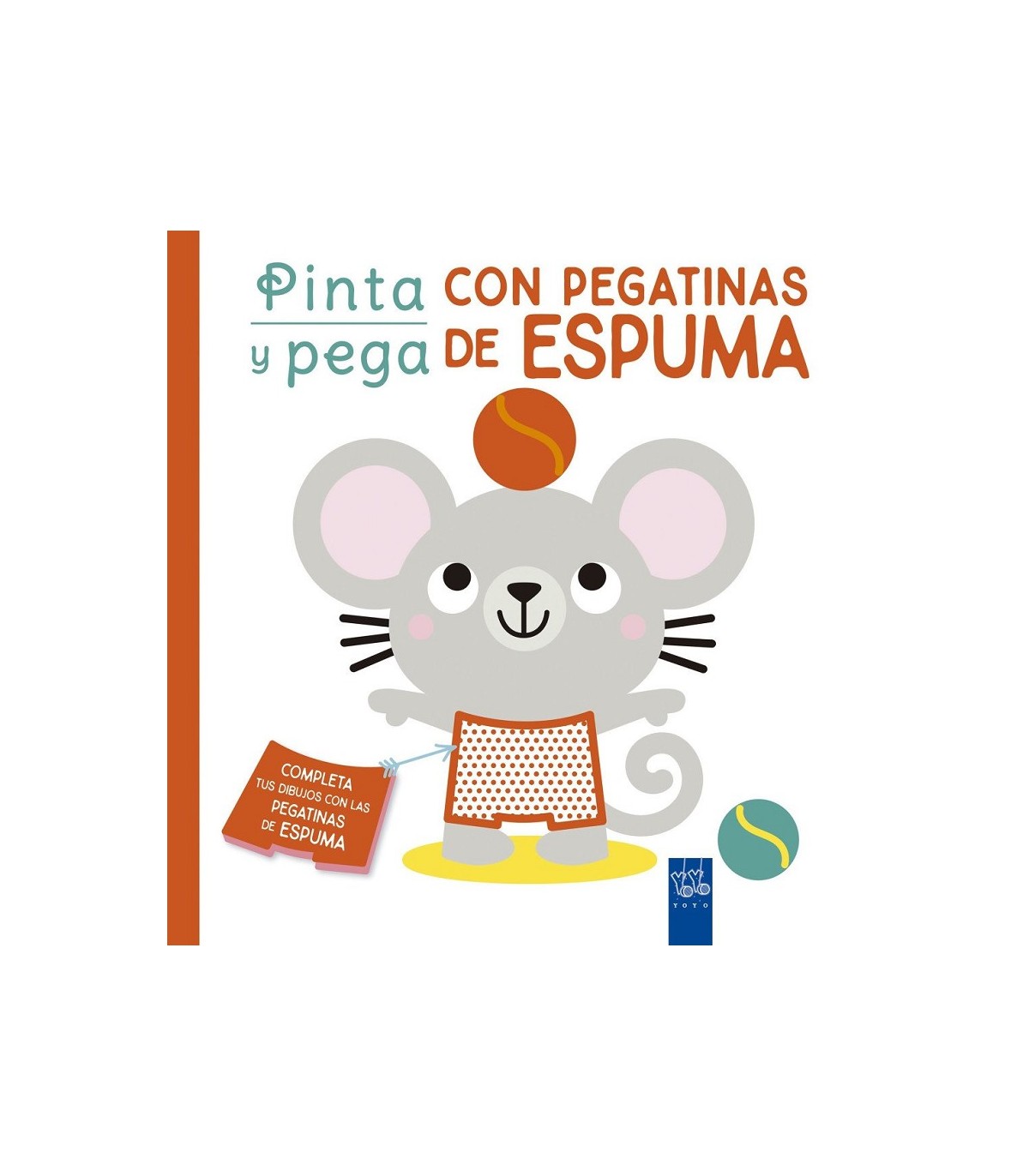 PINTA Y PEGA CON PEGATINAS DE ESPUMA. ROJO