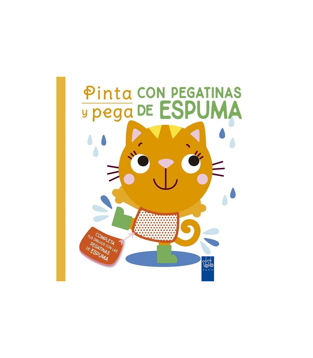 PINTA Y PEGA CON PEGATINAS DE ESPUMA. NARANJA