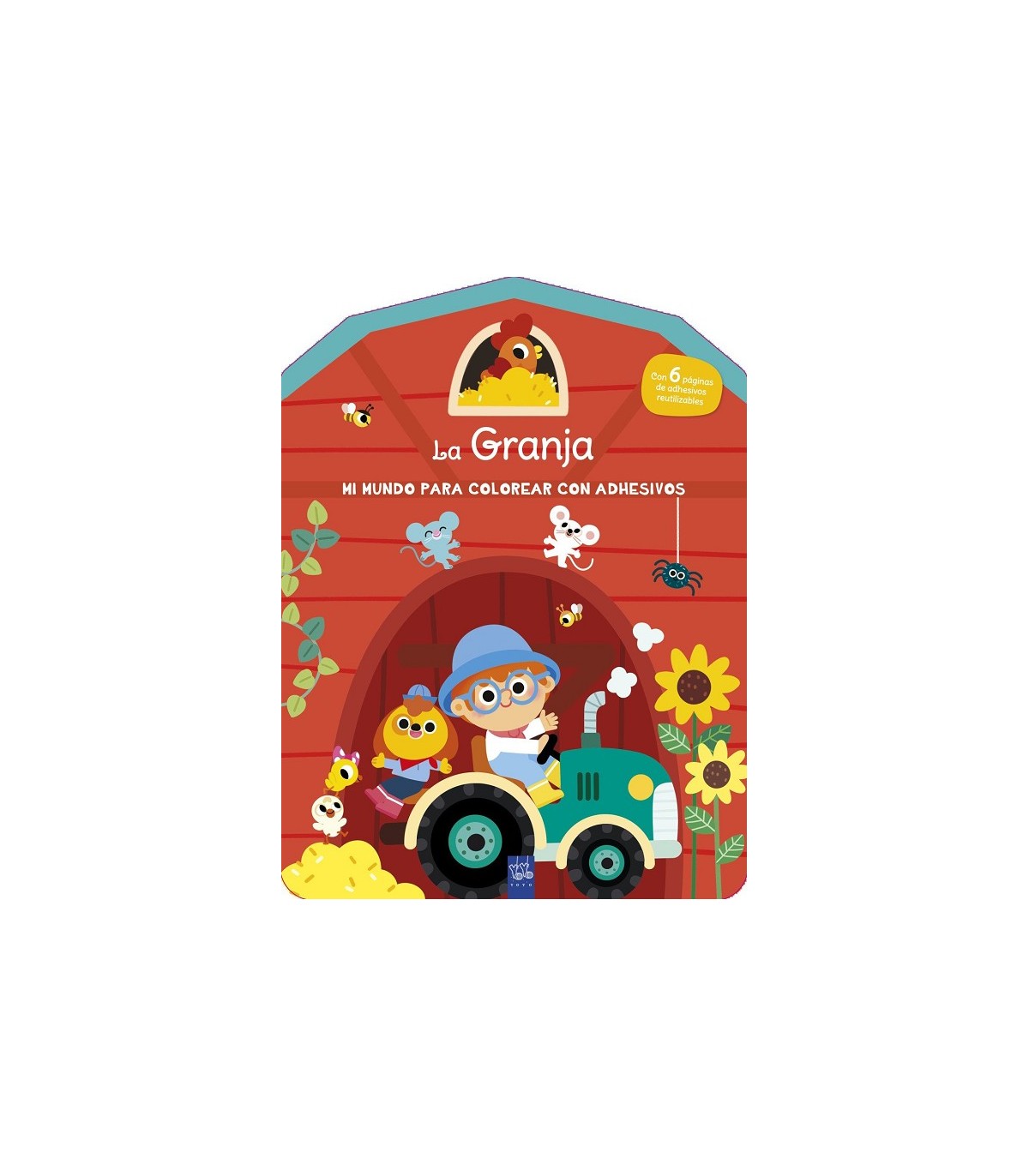 MI MUNDO PARA COLOREAR CON ADHESIVOS. LA GRANJA