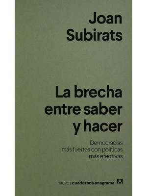 BRECHA ENTRE SABER Y HACER, LA
