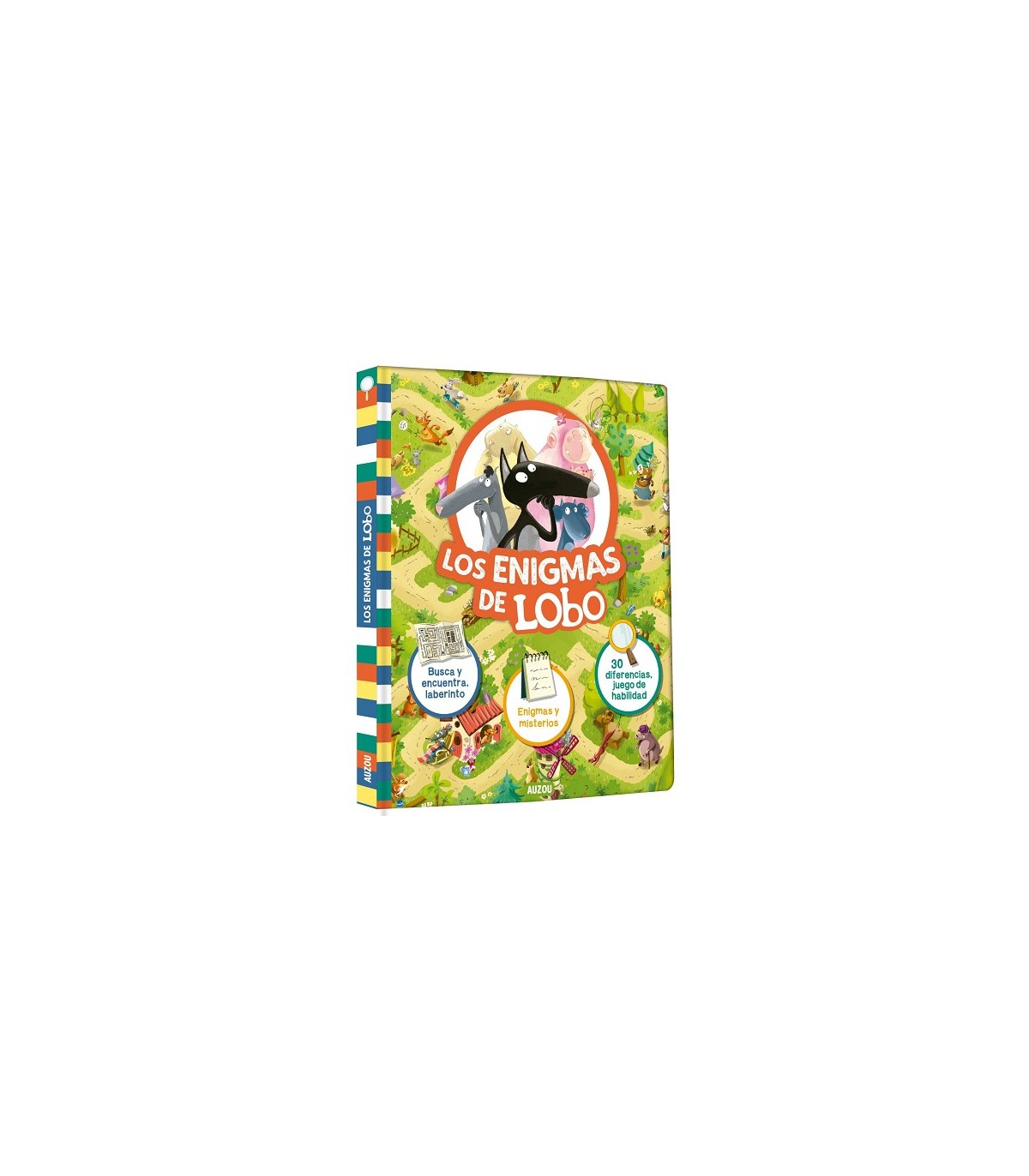 ENIGMAS DE LOBO, LOS BUSCA Y ENCUENTRA Y LABERINTO. ENIGMAS Y MISTERIOS. 30 DIFE