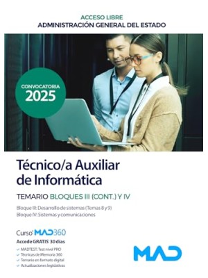 TEMARIO BLOQUES III (CONT.) Y IV TÉCNICO.A AUXILIAR DE INFORMÁTICA (ACCESO LIBRE