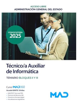 TECNICO AUXILIAR EN INFORMATICA TEMARIO BLOQUES II, III