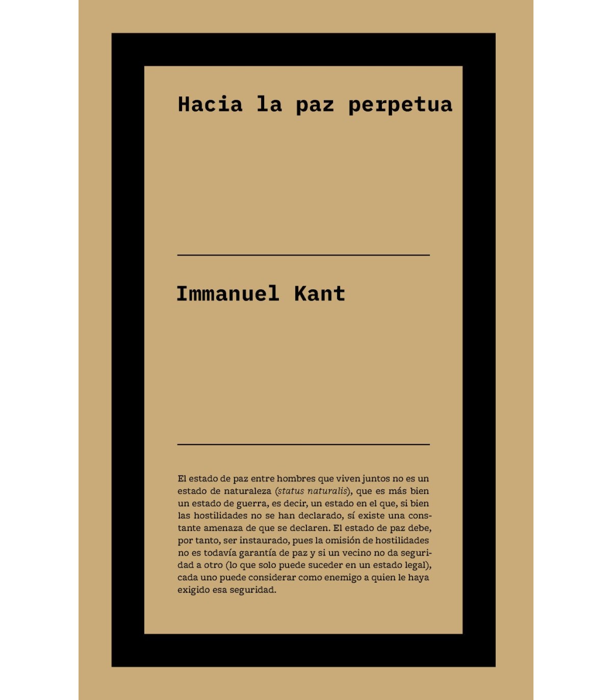 HACIA LA PAZ PERPETUA