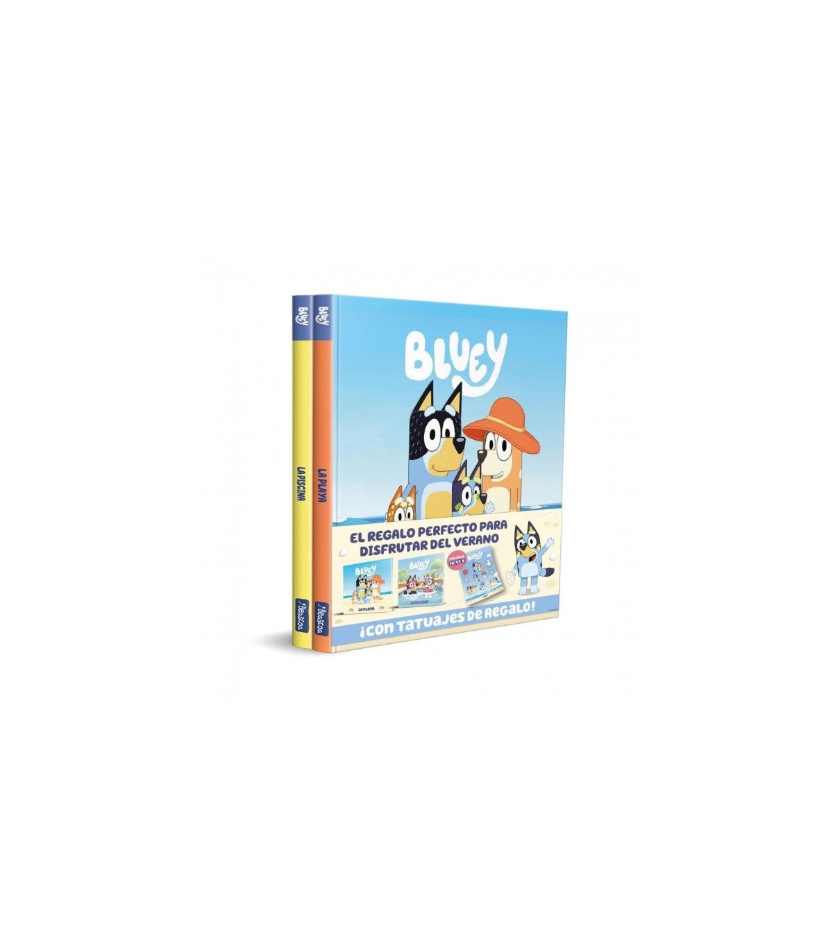 BLUEY. UN CUENTO - ¡A LA PLAYA! ¡A LA PISCINA! PACK CON DOS LIBROS DE BLUEY PARA