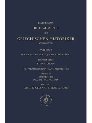 DIE FRAGMENTE DER GRIECHISCHEN HISTORIKER