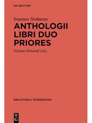 ANTHOLOGII LIBRI DUO PRIORES