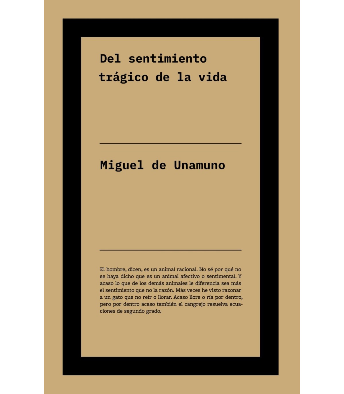 DEL SENTIMIENTO TRÁGICO DE LA VIDA
