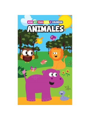 ANIMALES. MINI SET PARA LEER Y COLOREAR.