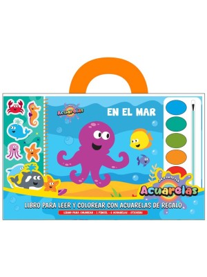 EN EL MAR LIBROS PARA LEER Y COLOREAR CON ACUARELAS