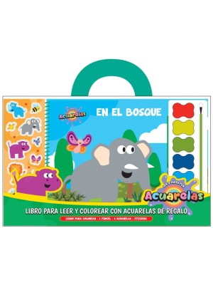 EN EL BOSQUE LIBROS PARA LEER Y COLOREAR CON ACUARELAS