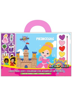 PRINCESAS LIBROS PARA LEER Y COLOREAR CON ACUARELAS