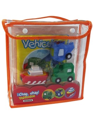 CHAP CHAP VEHICULOS LIBRO BAÑO